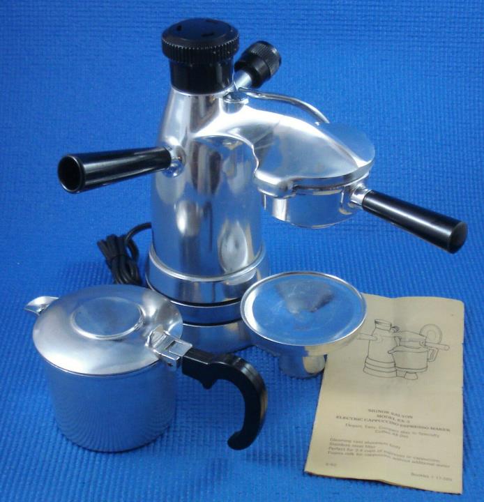 Vintage Signor Salton Electric Cappuccino Espresso Maker Model EX-3