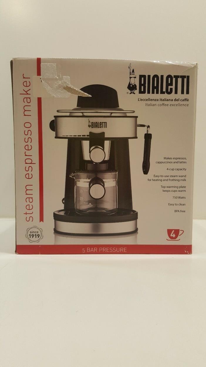 Baialetti Steam Espresso Maker 5 Bar Pressure Model HY-52025 Item 35005 Used