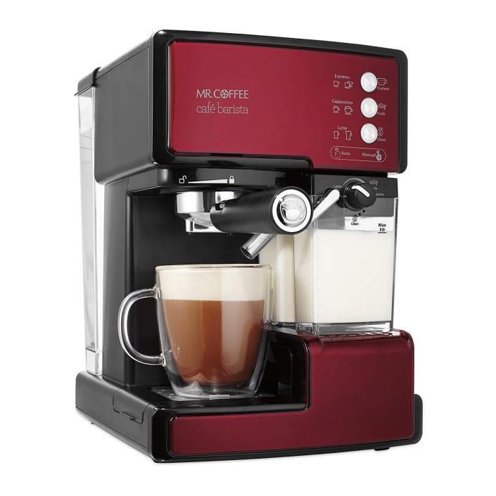 Mr. Coffee Café Barista Premium Espresso and Cappuccino Machine Red NO SALES TAX