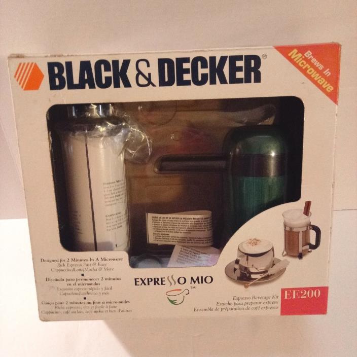 BLACK & DECKER EE200 ESPRESSO MILO 2-MINUTE MICROWAVE EXPRESSO KIT WITH FROTHER