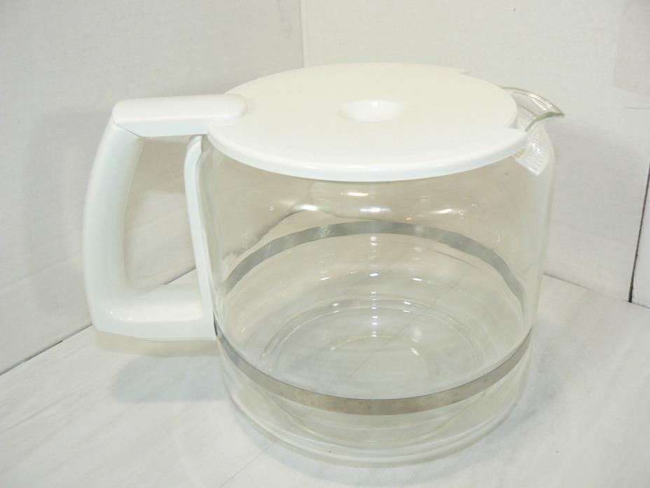 Krups Schott 12 Cup Glass Carafe Coffee Pot White Model Type 452 453 134 137 141