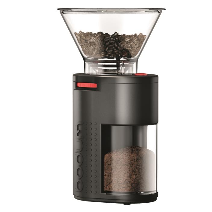 Electric Burr Coffee Grinder Crusher Plastic Black Programmable Time Function