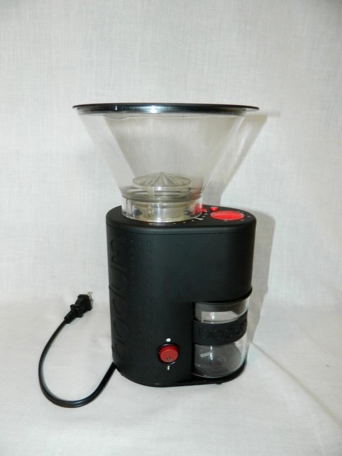 Bodum Bistro Burr Electric Coffee Grinder Black 10903 Continuously Adjustable