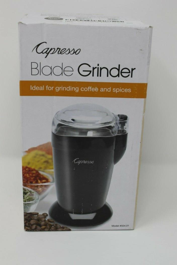 Capresso Coffee Bean Seeds Spices Blade Grinder  Black/ Clear NEW IN BOX