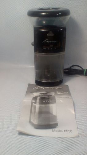 Capesno burr grinder model number 558 coffee brew black electric kitchen applian