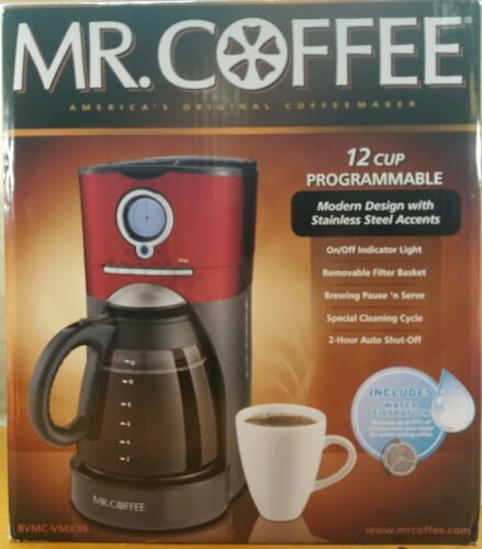 Mr. Coffee Bvmc-VMX36 12-Cup Programmable Coffeemaker Red/Black So Many Features
