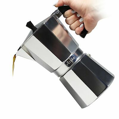 Italian Moka Expresso Coffee Maker Aluminum Pot Stovetop New Modern 6 Cup