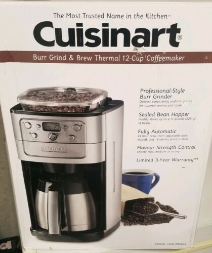 12-Cup Automatic Coffee Maker Grind and Brew Drip Machine Burr Grinder Program