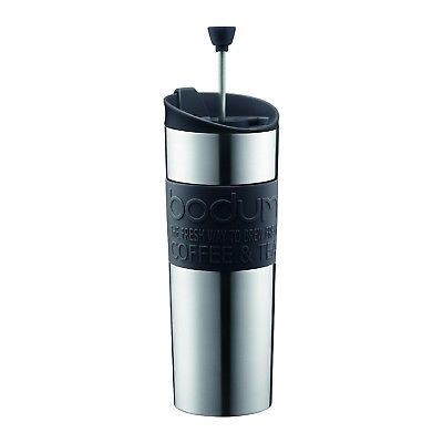Bodum Travel Press, Stainless Steel Travel Coffee and Tea Press, 15 Ounce.45 ...