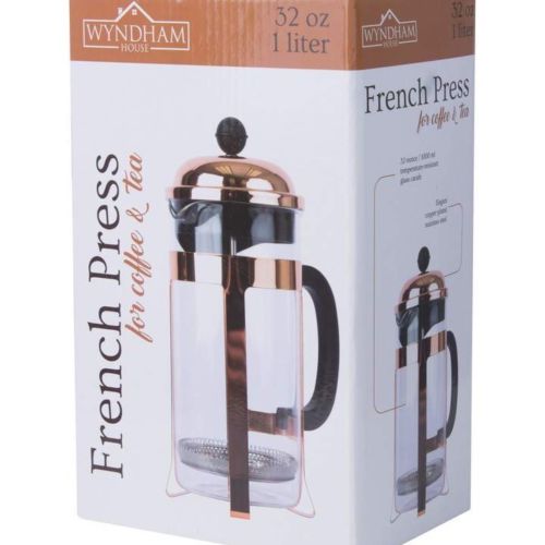 Wyndham House 32 OZ (1000ml) Copper Colored French Press Coffee Maker