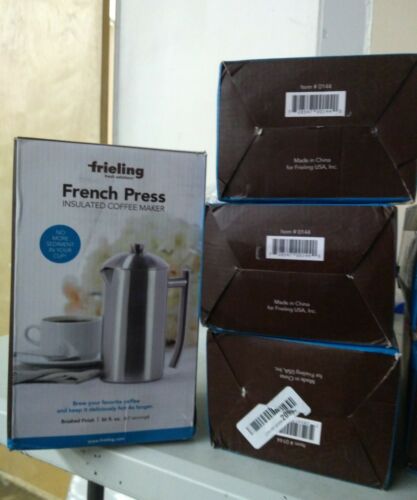 New Frieling French Press 36oz Brushed Nickle Stainless Coffee Maker # 0144