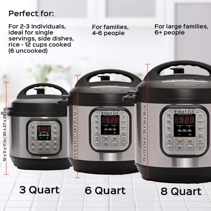 Instant Pot DUO80 8 Qt 7-in-1 Multi- Use Programmable Pressure Cooker, Slow Cook