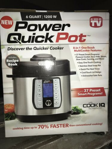 Power Quick Pot 6 Quart 1200W Pressure Cooker As Seen On TV