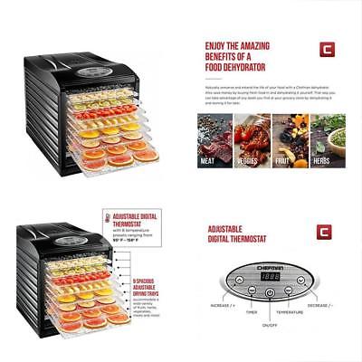 Chefman 9 Tray Food Dehydrator Machine Professional Electric Multi-Tier Meat &