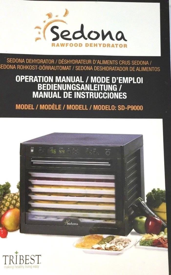 Tribest Sedona SD-P9000 Digitally Controlled Food Dehydrator With BPA-Free Trays