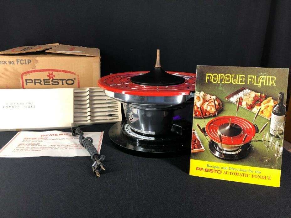 VINTAGE & UNUSED - PRESTO AUTOMATIC FONDUE - IN BOX - COMPLETE