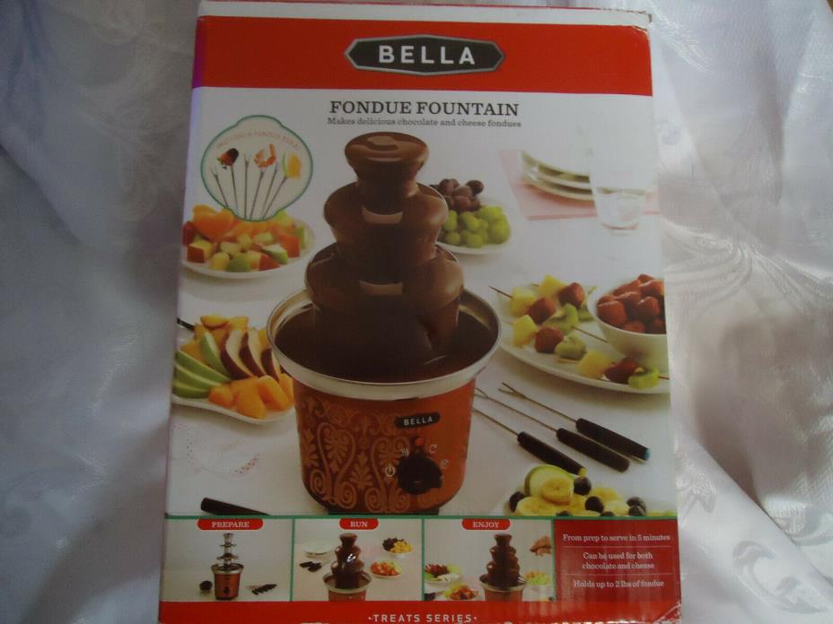 NEW Bella FONDUE FOUNTAIN Chocolate And Cheese