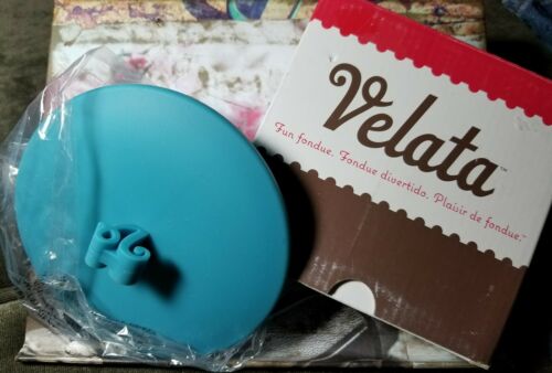 Velata Fun Fondue Warmer Lid Bleu Blue Round New In Box q