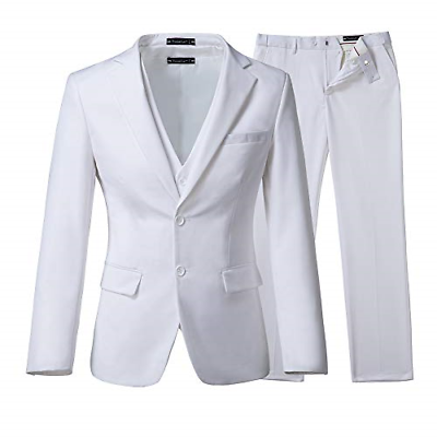 Yanlu Men's 3 Piece Suits Slim Fit Wedding Tuxedos Jacket Pants and Vest Set