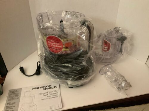 Hamilton Beach Food Processor 4 Cup & 12 Cup Bowl Big Mouth Duo Plus 70580 New