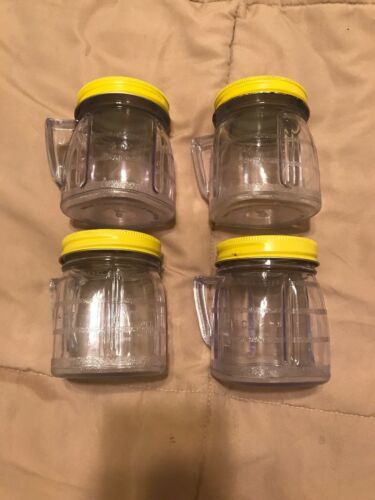 Oster Kitchen Center - Lot of 4 Mini Blend 8 oz Containers  -  Replacement Parts