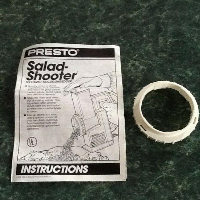 Presto Salad Shooter Plastic Ring Replacement Part