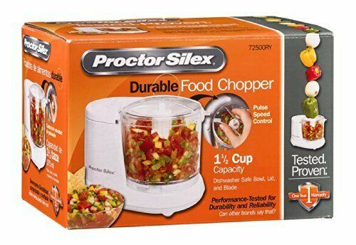 Proctor Silex 72500RY 1.5C. Vegetable Food Processor Chopper Dishwasher Safe