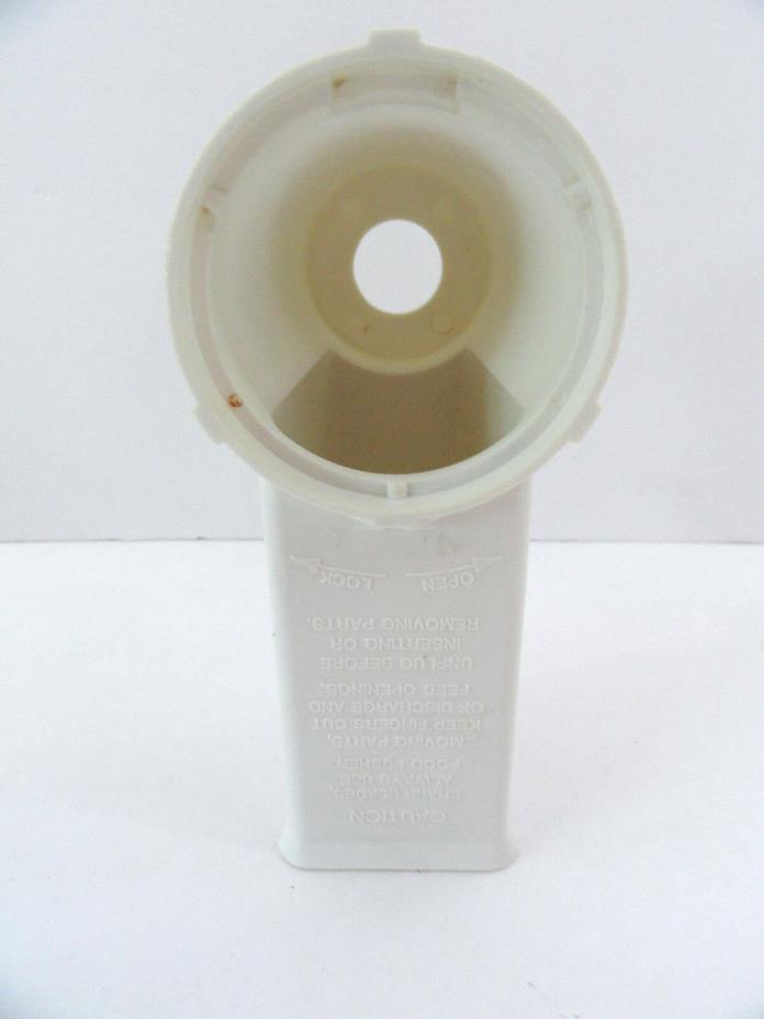 Presto Salad Shooter Replacement Part Food Chamber Feed Tube 0291001 White