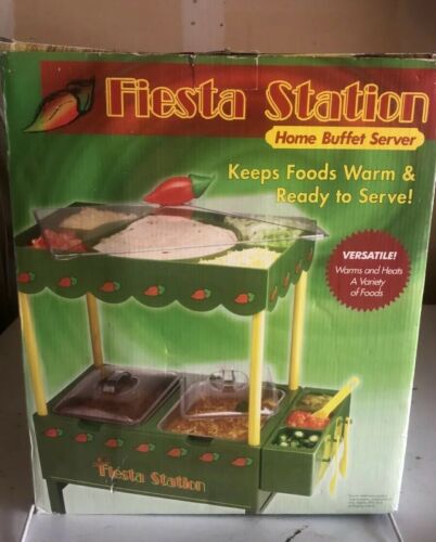 Fiesta Station Home Buffet Server Heated Trays Taco Bar Versatile Keep Food Warm