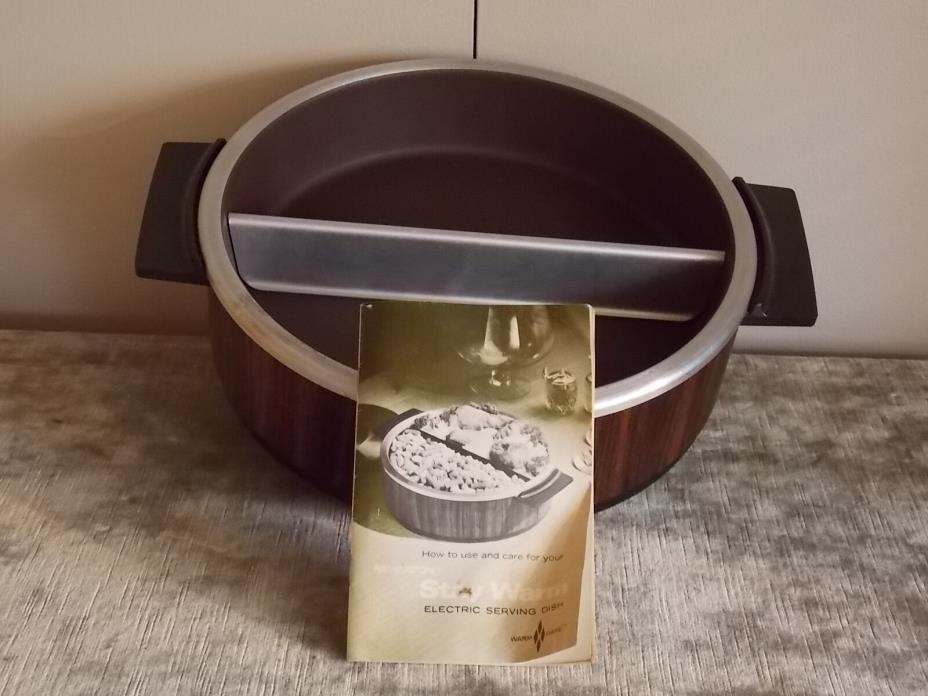 Vintage Remington SD1 Electric Food Warming Divided Dish Serving Cookware