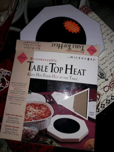 Vesture Microwaveable Table Top Heat Warming Tray NOS