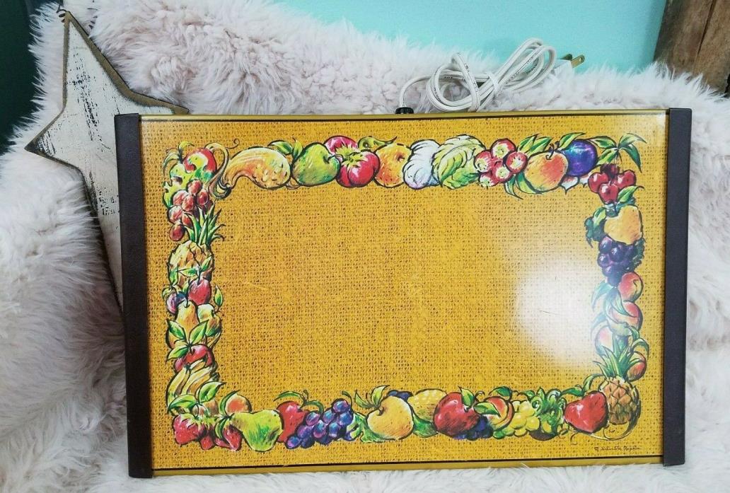 Vintage Warm-O-Tray  Salvatore Puglisi Colorful Fruit Pattern- So Retro Cool!