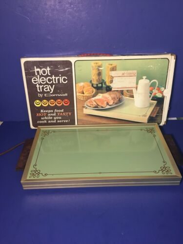 Vintage Retro 1971 Cornwell Hot Electric Tray Food Warmer Model 1418 Harvest Gol