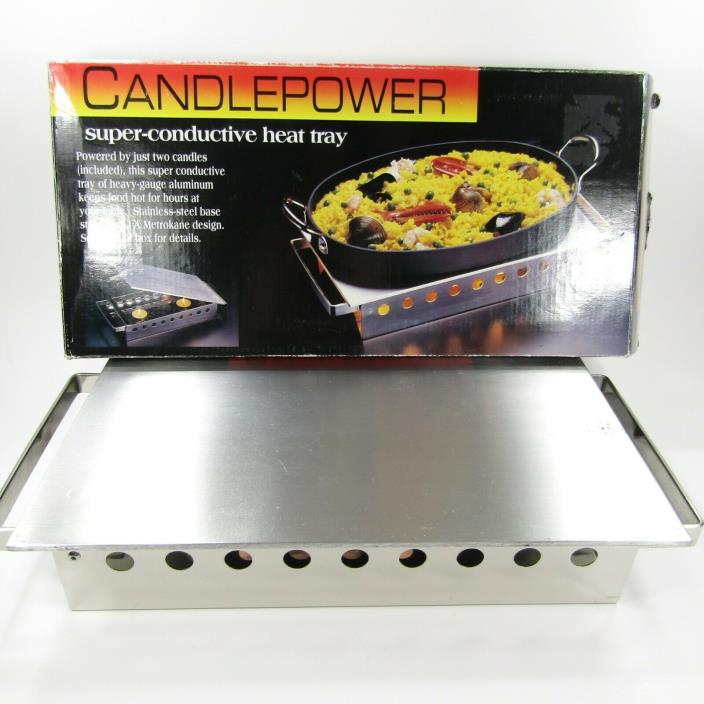 Metrokane Candlepower Super conductive Heat Tray Warmer Food buffet