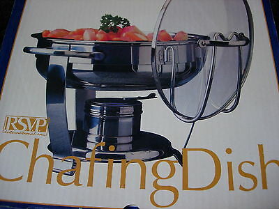 Chafing Dish - Stainless Steel - 3 Quart - Tempered Glass Lid - NEW