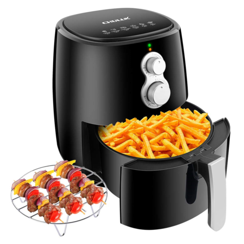 CHULUX Electric Air Fryer 4.2qt, Oilless Cooker Oven with Recipe Book, Baking &
