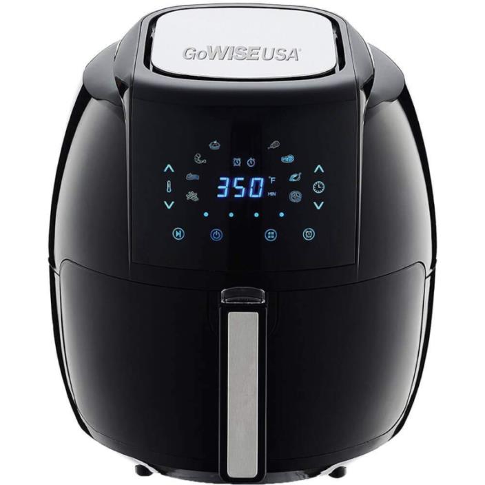 GoWISE USA 5.8-Quarts 8-in-1 Electric Air Fryer XL + 50 Recipes For Your
