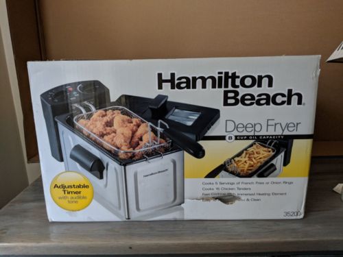 Hamilton Beach Adjustable timer Deep Fryer 8 Cup Oil Capacity