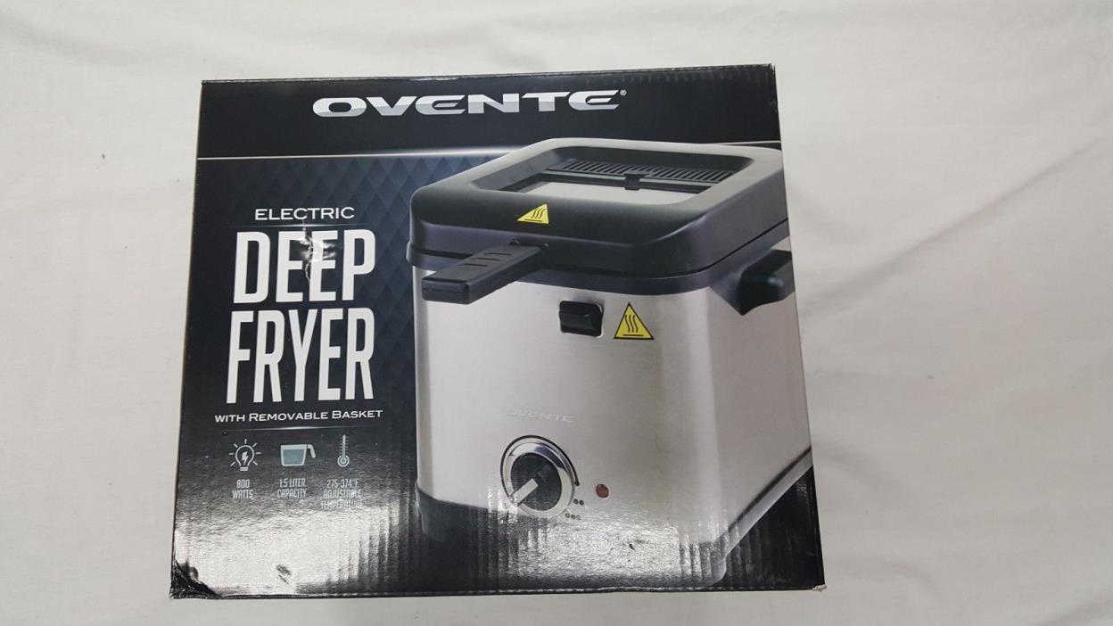 Ovente Electric Deep Fryer 1.5L Non Stick With Removable Basket FDM26151BR
