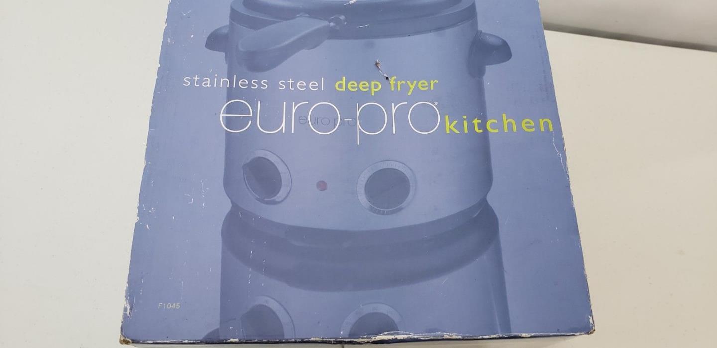 NIB Euro-Pro Kitchen Stainless Steel Deep Fryer