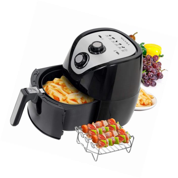 Secura 1500 Watt Large Capacity 3.2-Liter, 3.4 QT, Electric Hot Air Fryer and