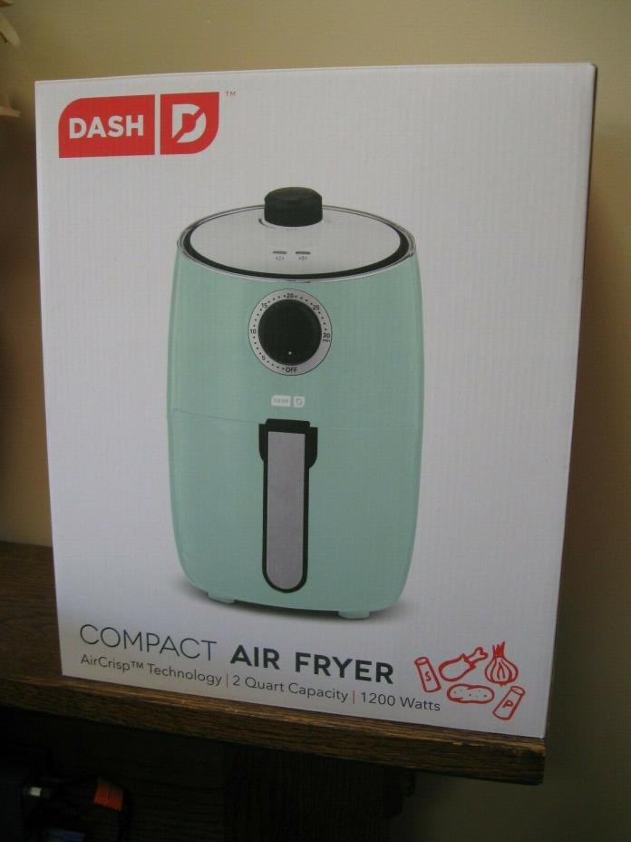 New! DASH Compact Air Fryer :Air Crisp Technology 1200W,  2 Quart Capacity
