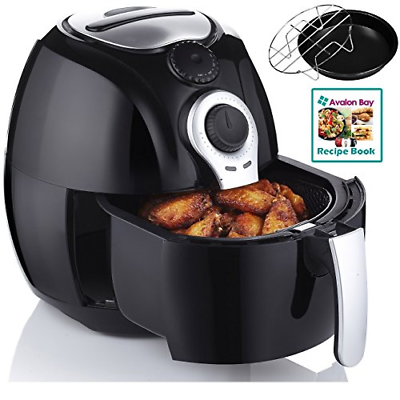 Avalon Bay Air Fryer, For Healthy Fried Food, 3.7 Quart Capacity, Includes Set