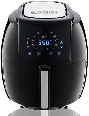 GoWISE Electric Air Fryer 5.8 Qt. Built-In Touch Screen Start Stop Button