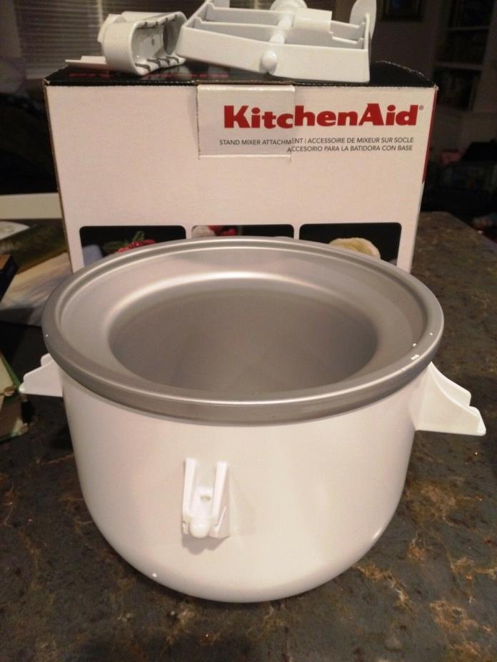 KitchenAid Ice Cream Maker Stand Mixer Attachment (KICA0WH)- NEW IN BOX