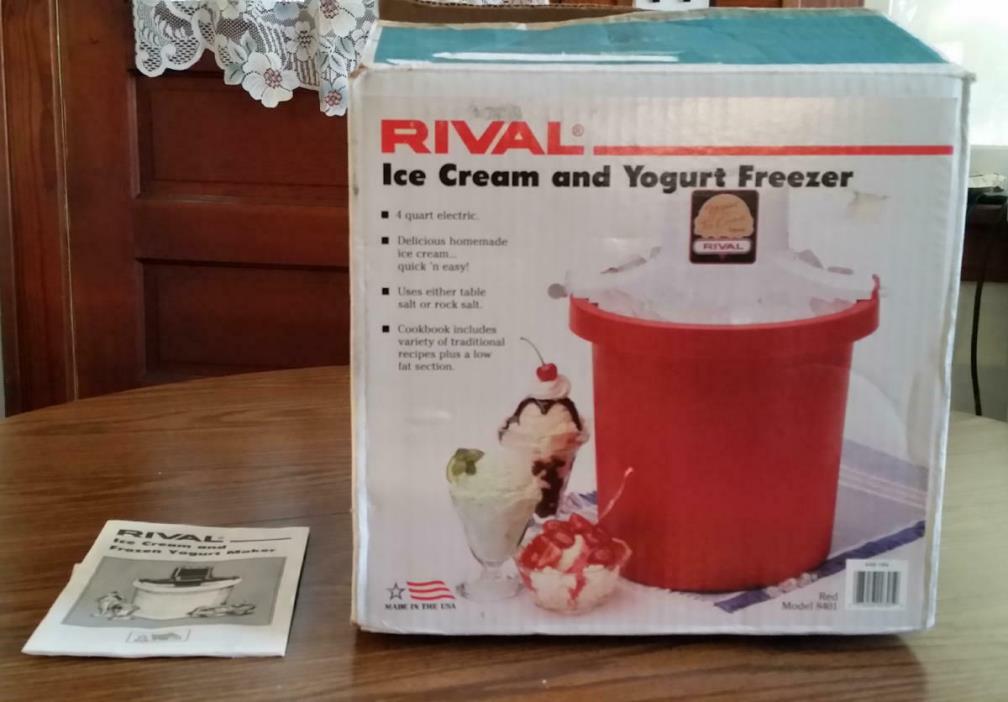Rival Red Ice Cream & Yogurt Freezer NIB