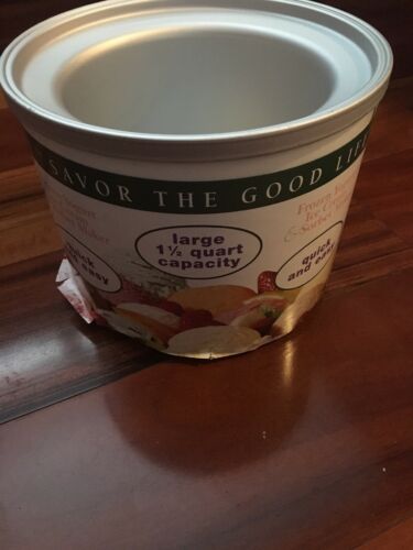 Cuisinart Frozen Yogurt Ice Cream Sorbet Maker White 1.5 QT FREEZER BOWL Part