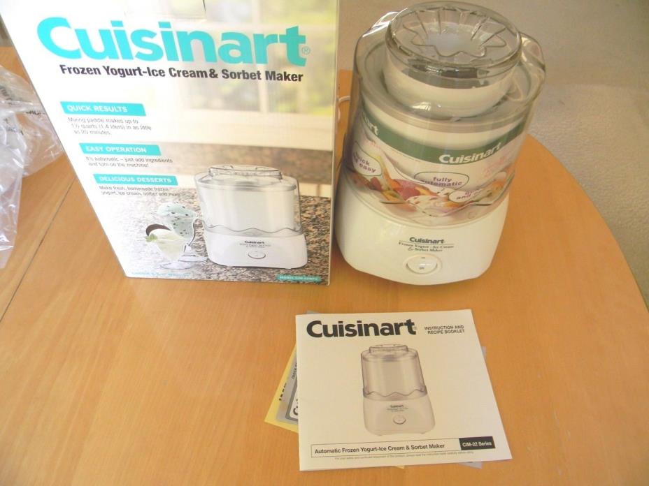 Cuisinart 1.5 Qt CIM-22 Series Frozen Yogurt Ice Cream & Sorbet Maker