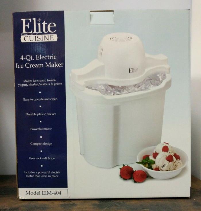 New MAxi-Matic Elite Cuisine 4 Quart Automatic Ice Cream Maker NIB Lot A3-1