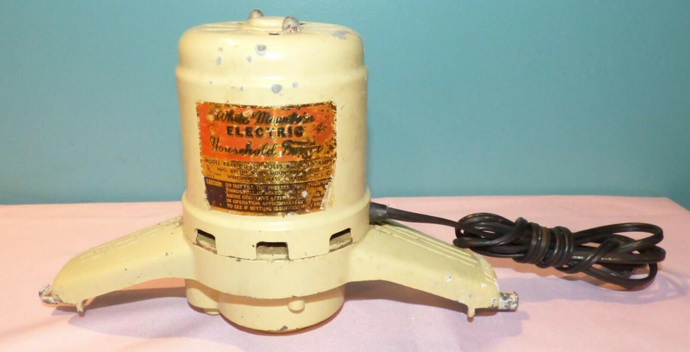 Vintage White Mountain 4 & 6 Quart Electric Ice Cream Freezer Replacement Motor